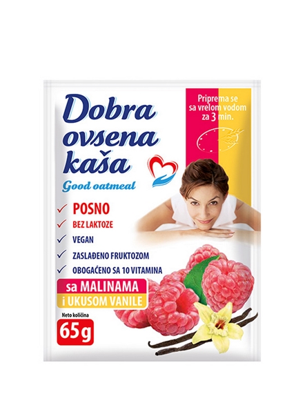 Dobra ovsena kasa sa malinom i vanilom