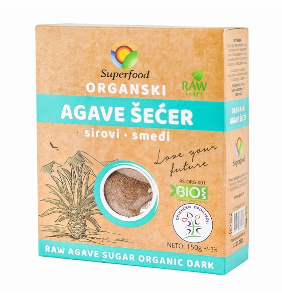 Organski agave šećer sirovi